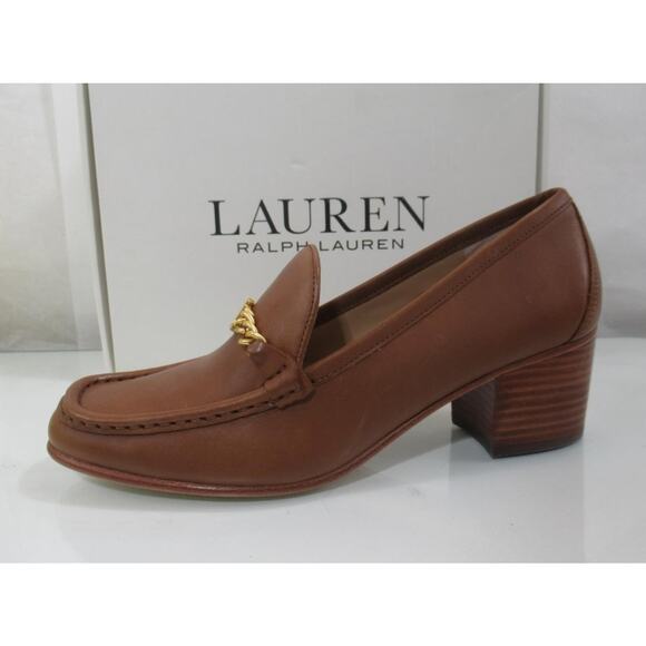 LAUREN Ralph Lauren Winslet Loafer Pumps Burnished Leather  LAUREN Ralph Lauren Winslet Loafer Pumps Burnished Leather Polo Tan Size 7